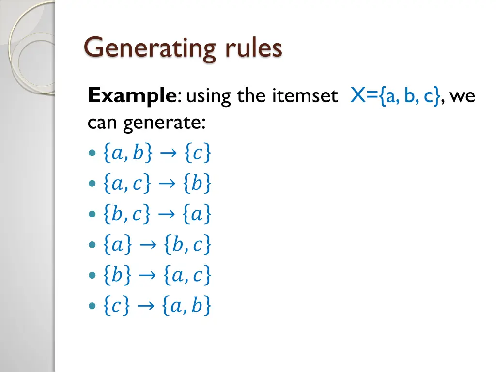 generating rules 1