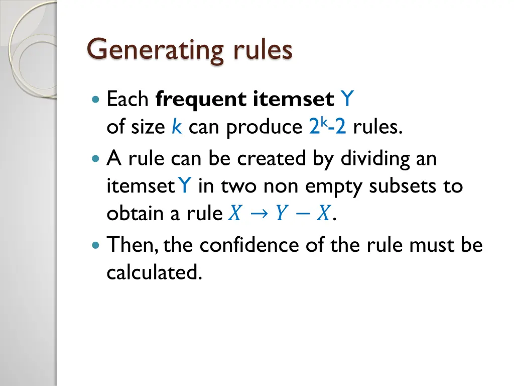 generating rules