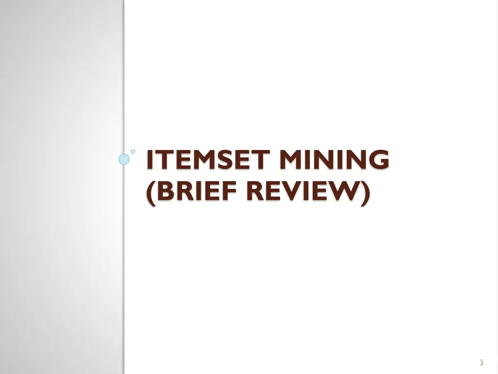 itemset mining brief review