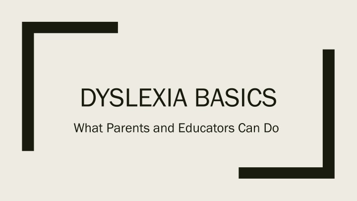 dyslexia basics