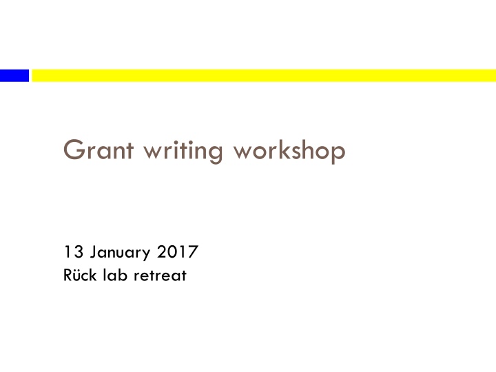 grant writing workshop