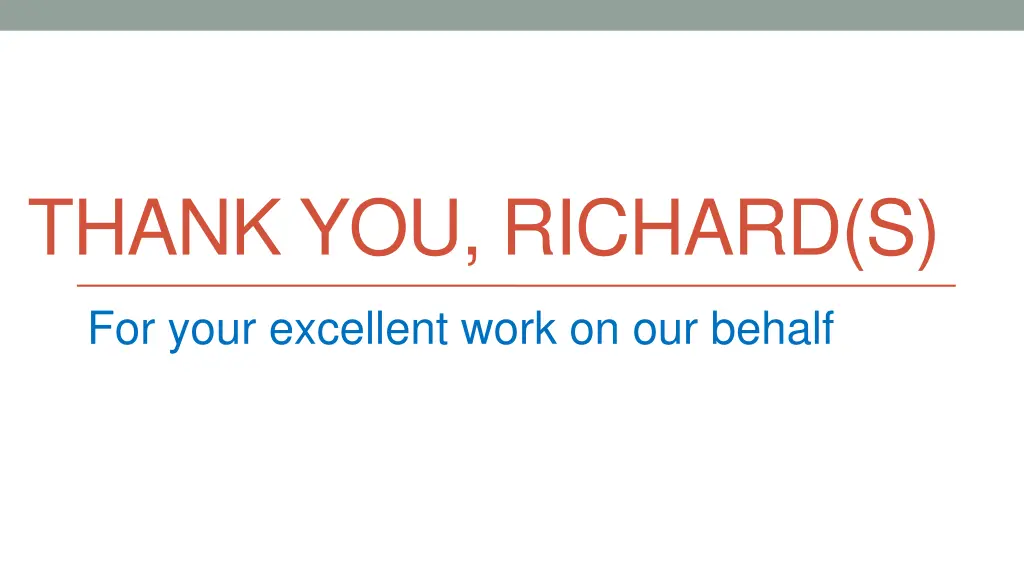 thank you richard s