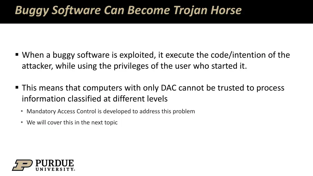 buggy software can become trojan horse