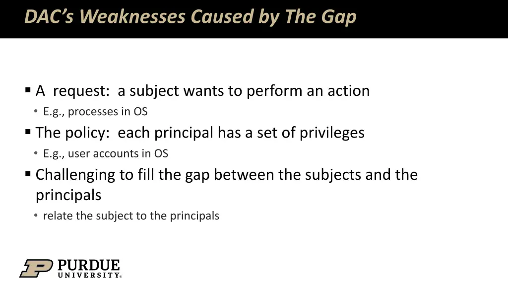 dac s weaknesses caused by the gap