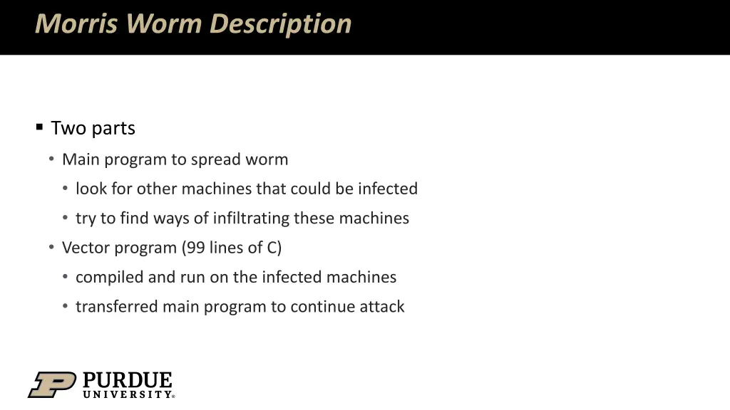 morris worm description