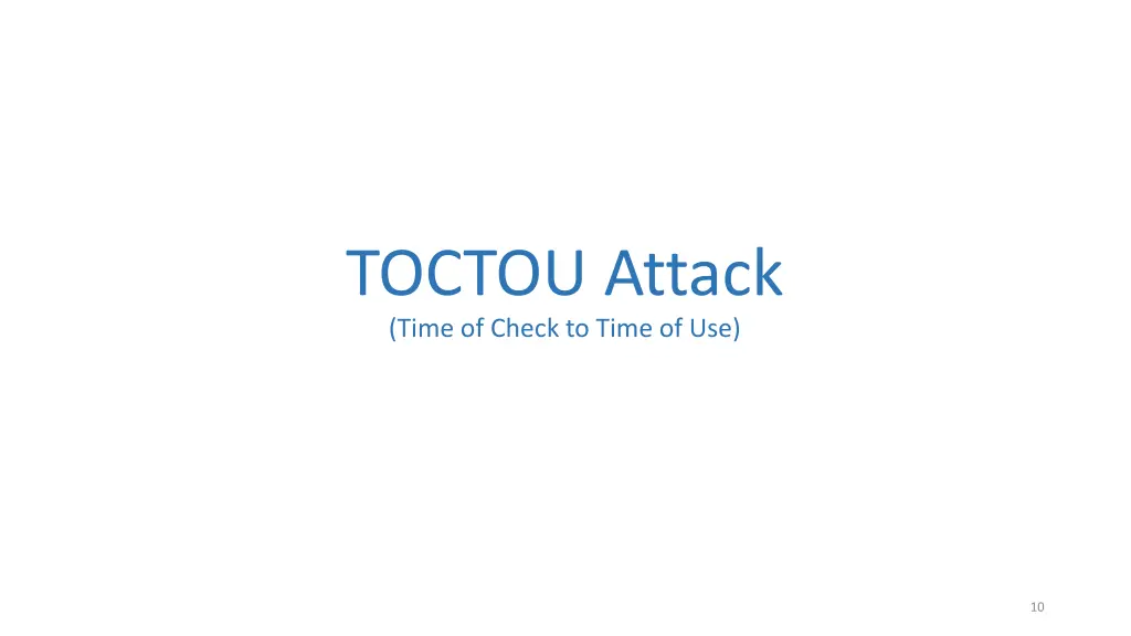 toctou attack time of check to time of use