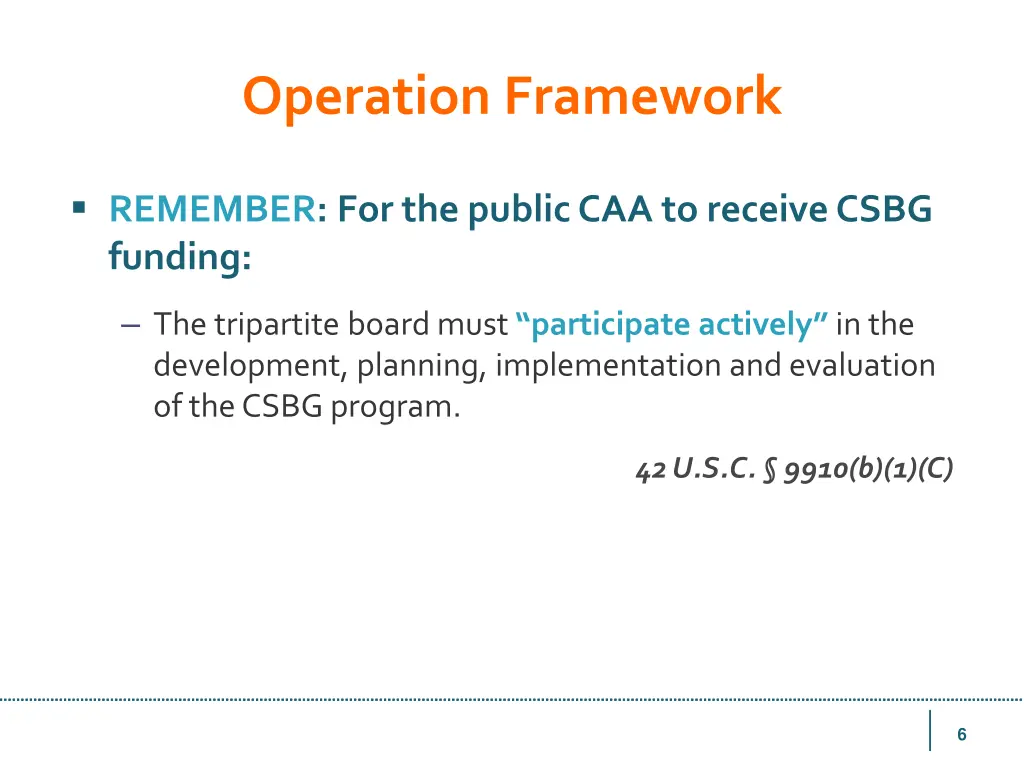 operation framework 1