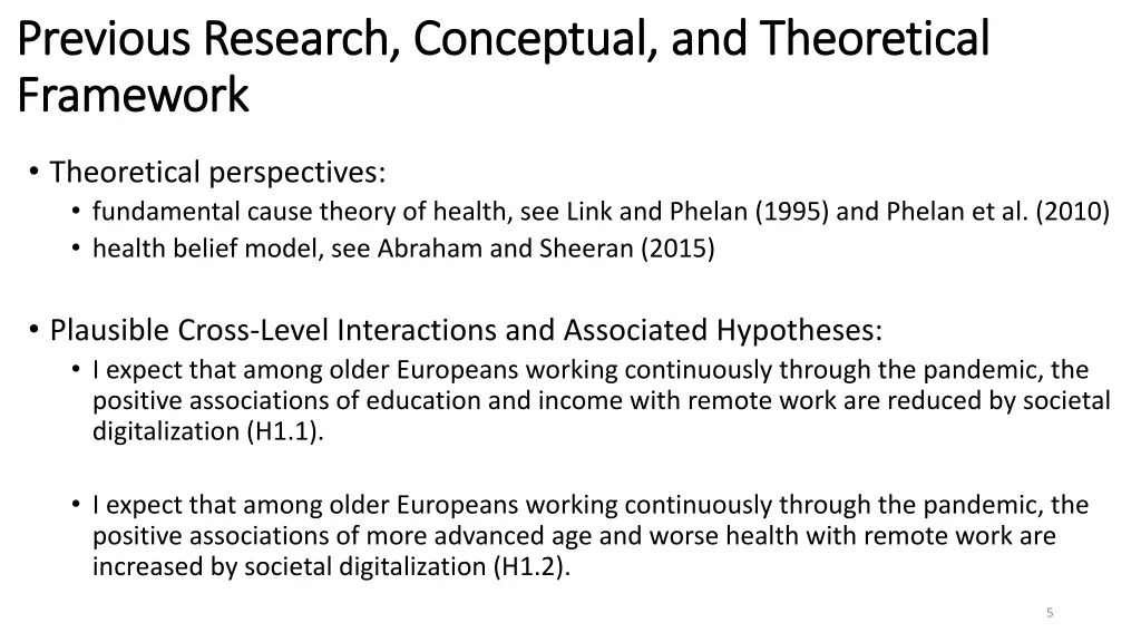 previous research conceptual and theoretical 1