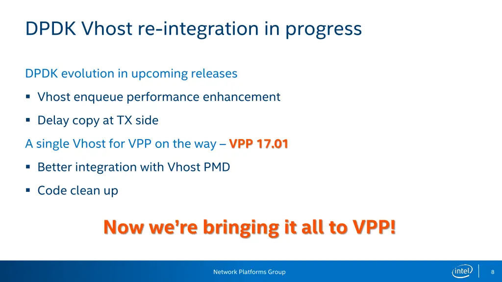 dpdk vhost re integration in progress