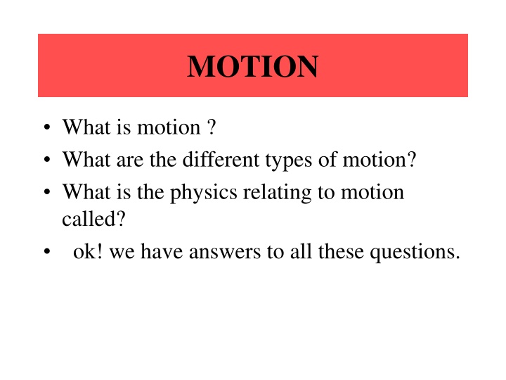 motion