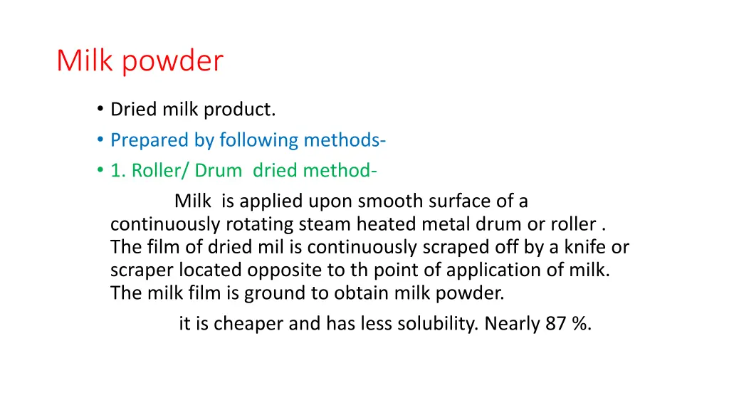 milk powder