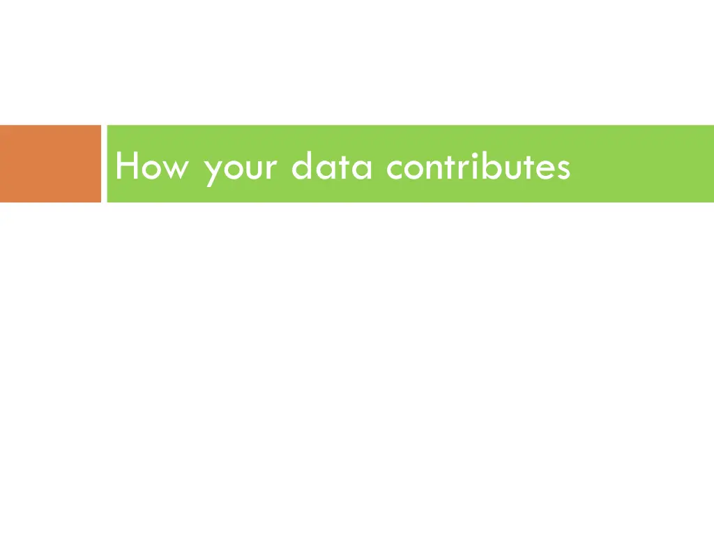 how your data contributes