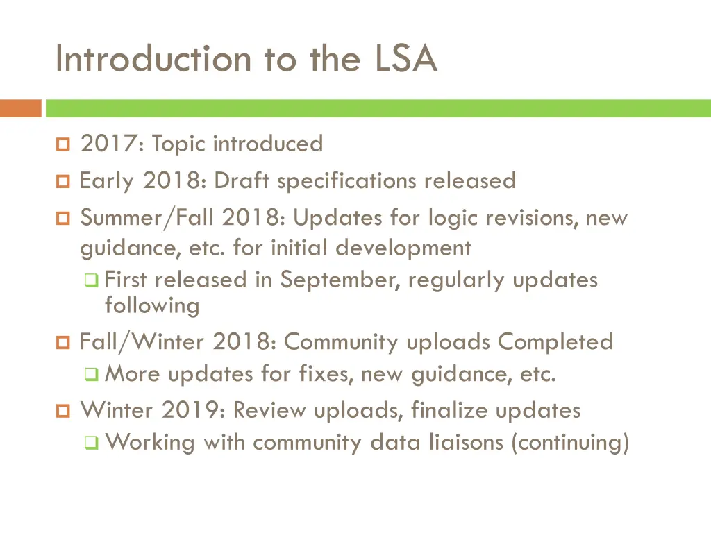 introduction to the lsa 1