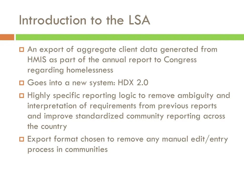 introduction to the lsa 2