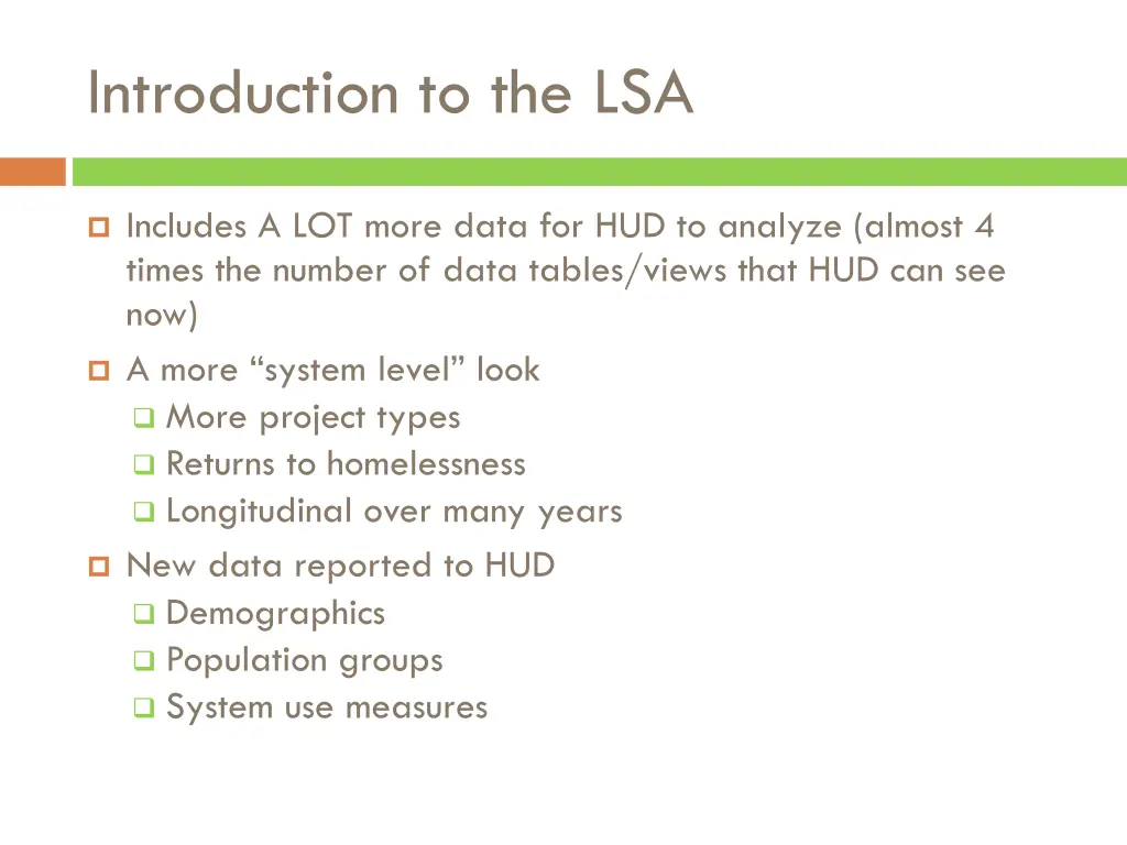 introduction to the lsa 3