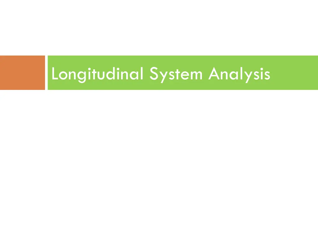 longitudinal system analysis 1