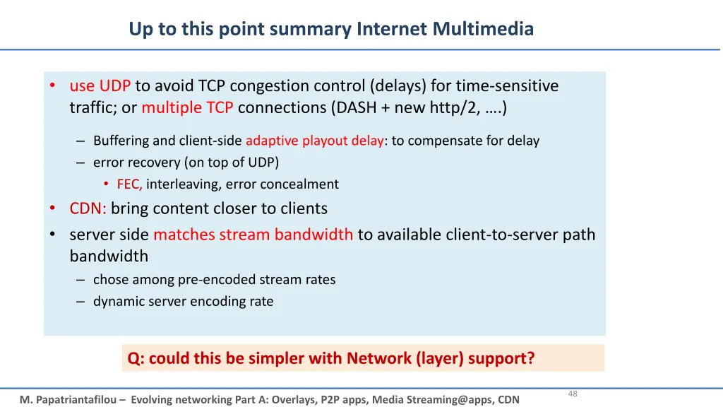 up to this point summary internet multimedia