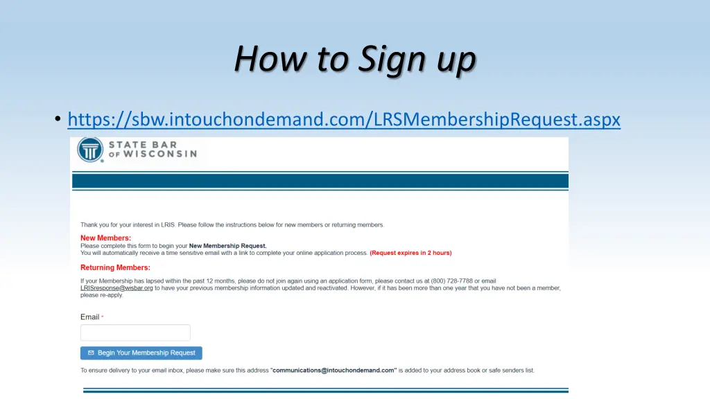 how to sign up