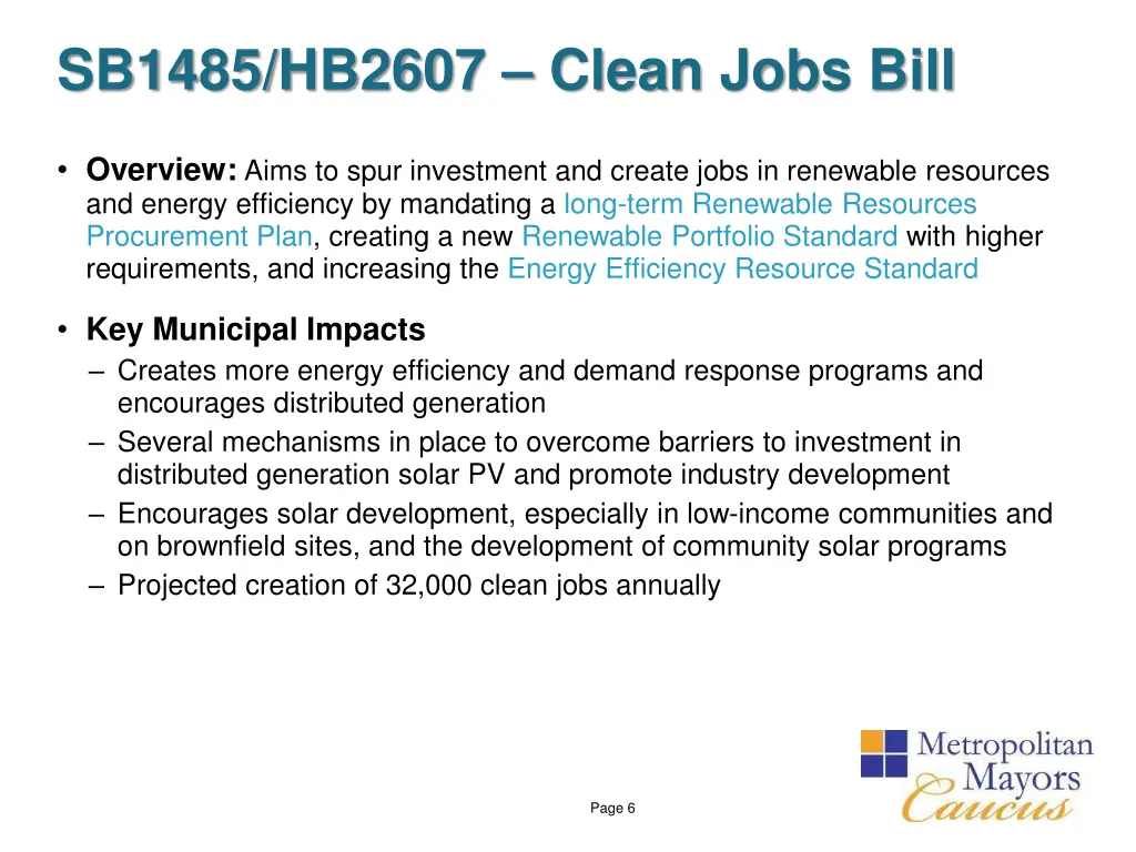 sb1485 hb2607 clean jobs bill 1