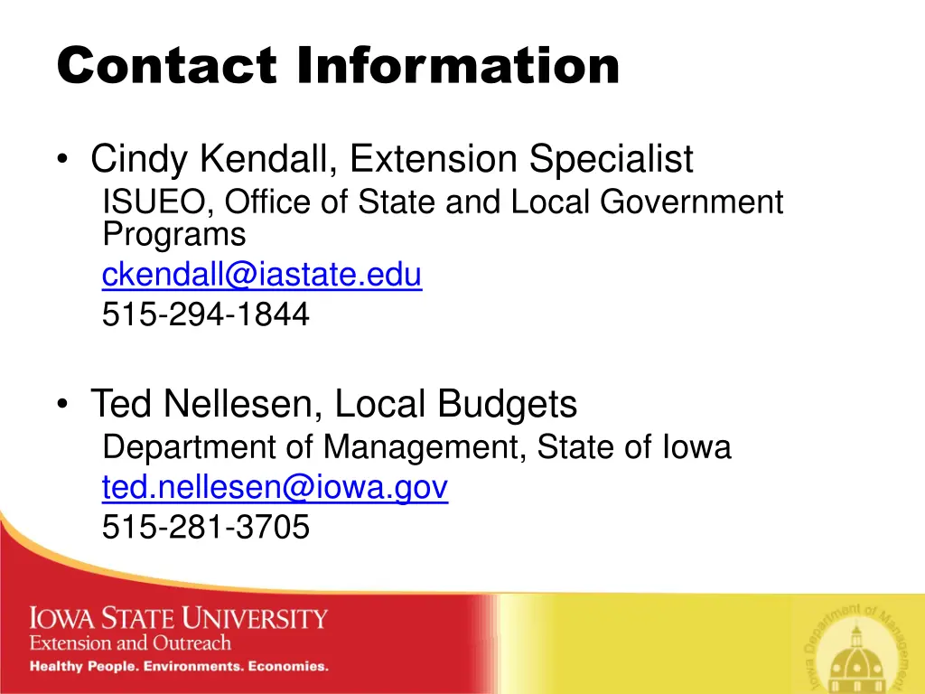 contact information