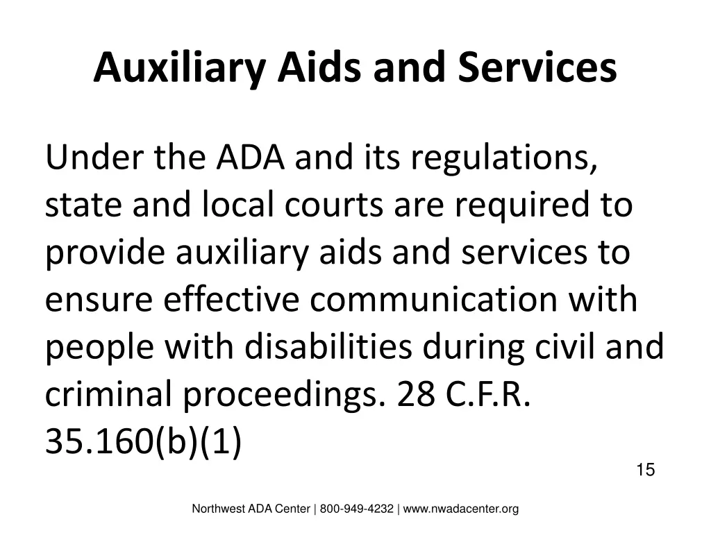 auxiliary aids and services