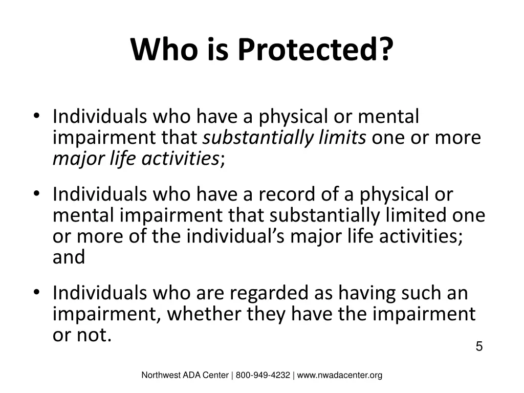 who is protected