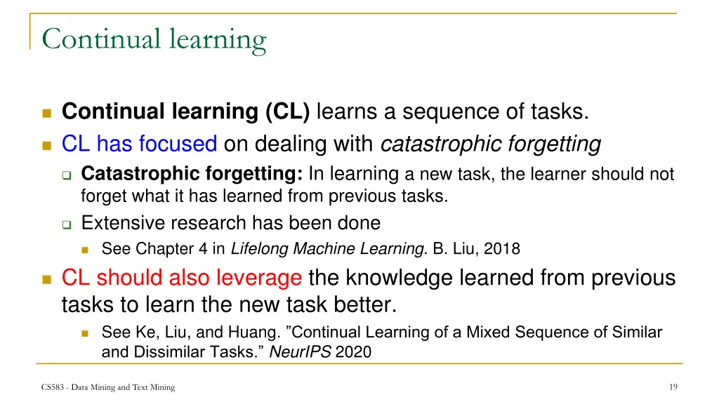 continual learning