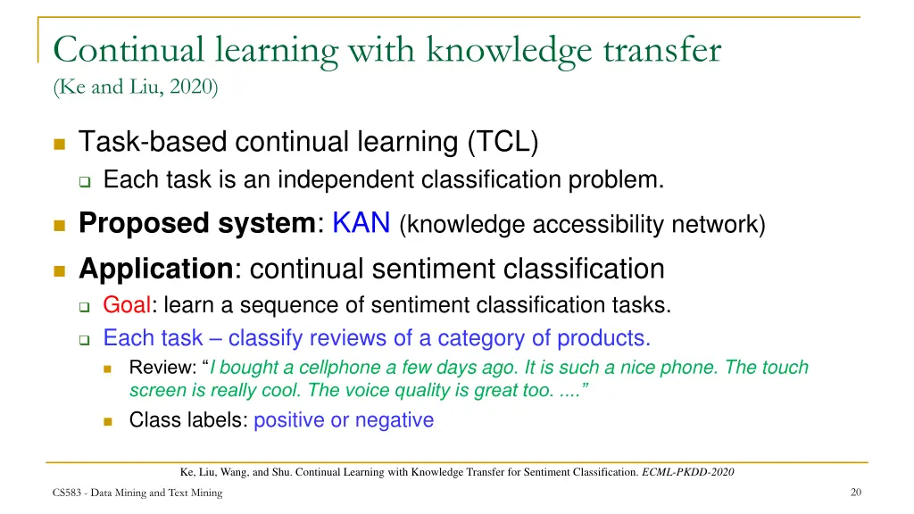 continual learning with knowledge transfer