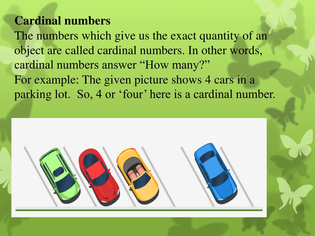 cardinal numbers the numbers which give