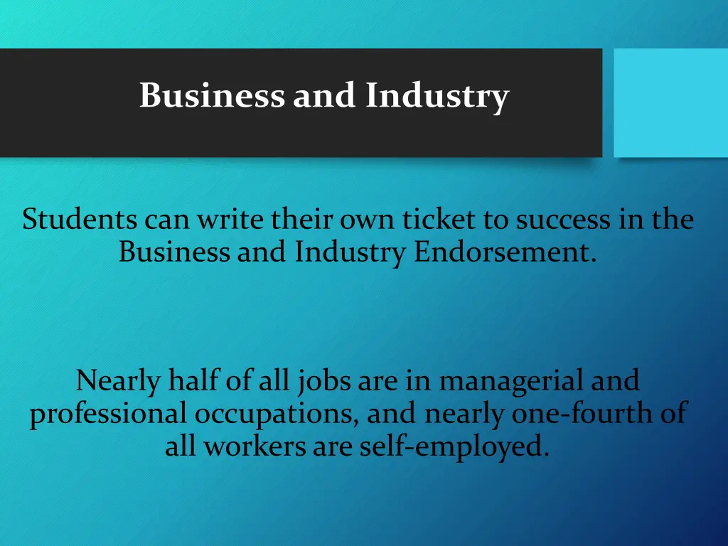 business and industry