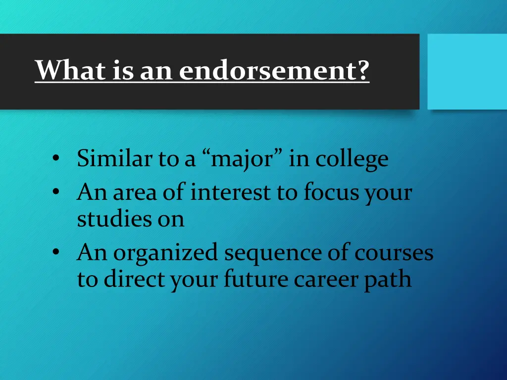 what is an endorsement