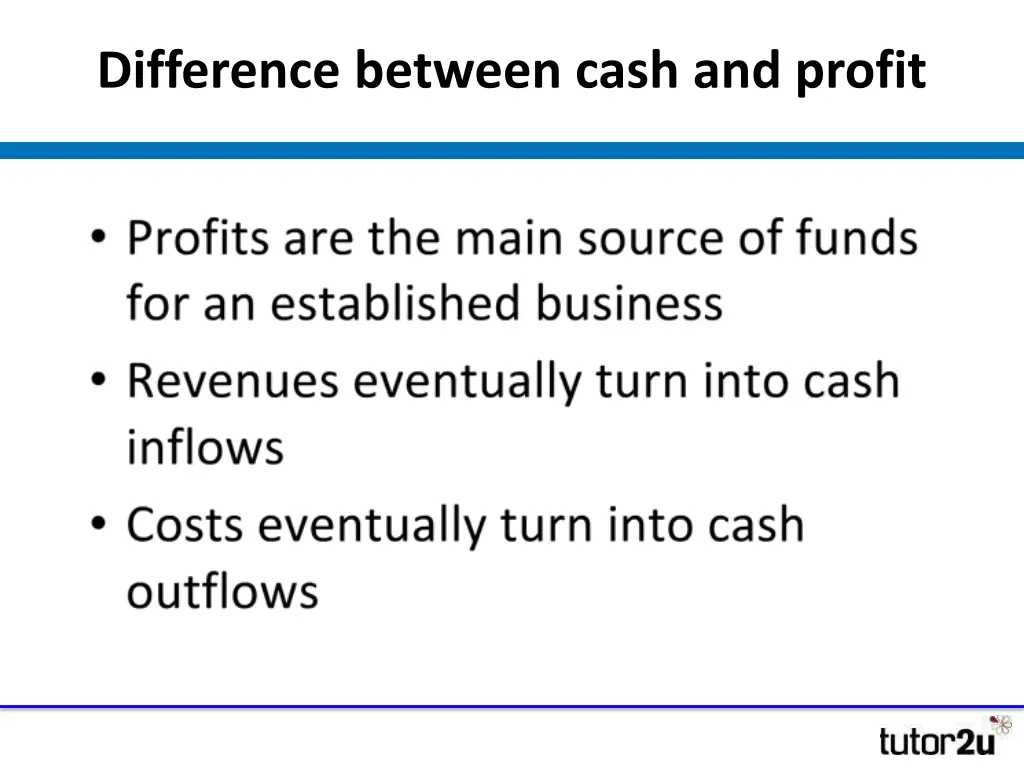 difference between cash and profit