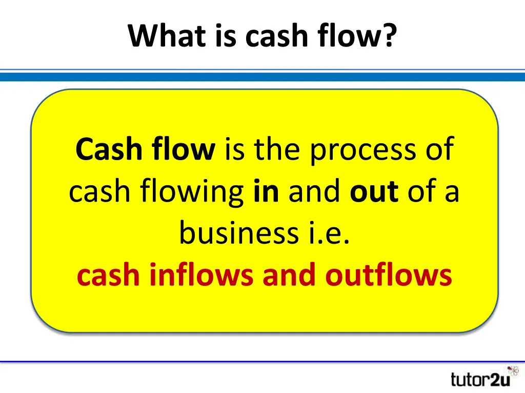 what is cash flow