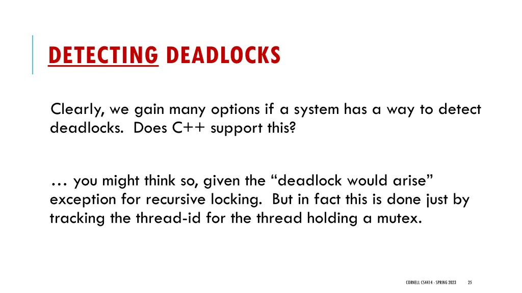 detecting deadlocks