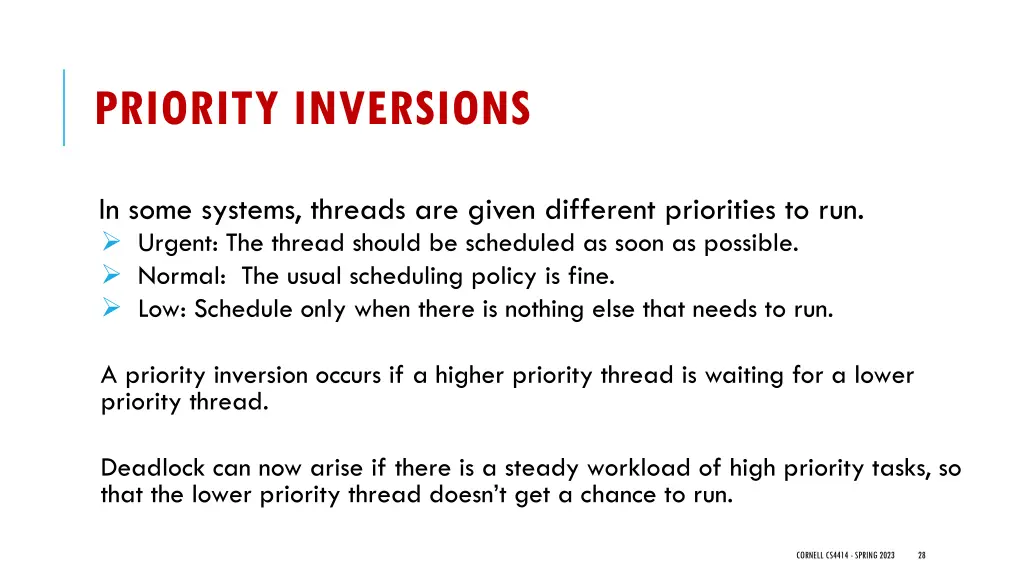 priority inversions