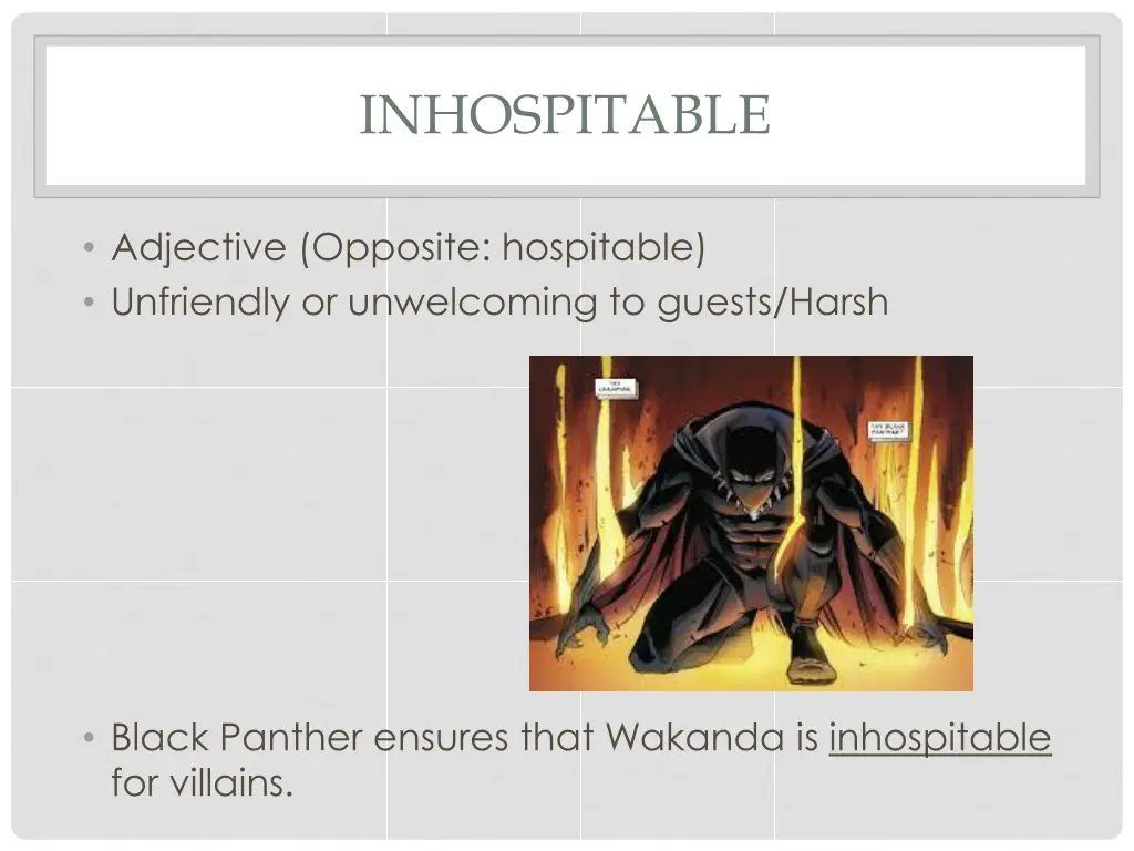 inhospitable