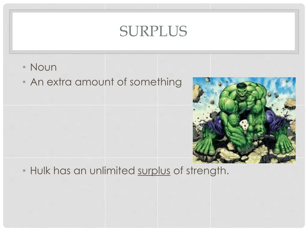 surplus