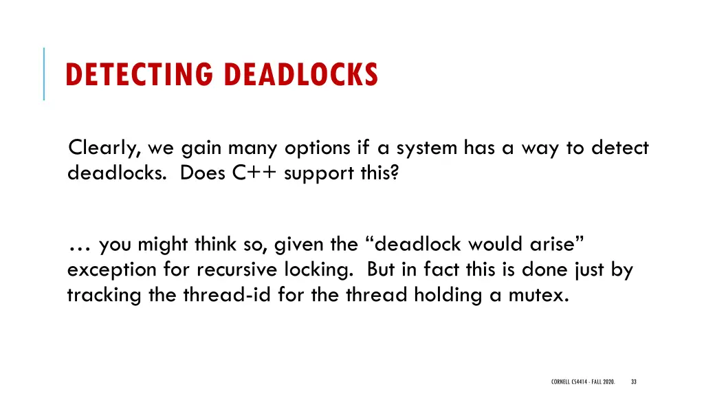 detecting deadlocks