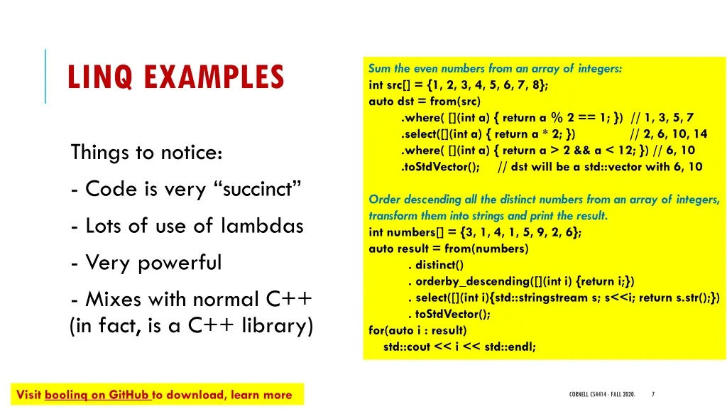 linq examples