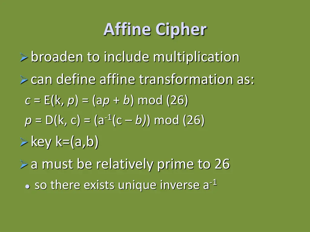 affine cipher