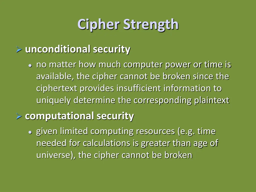 cipher strength