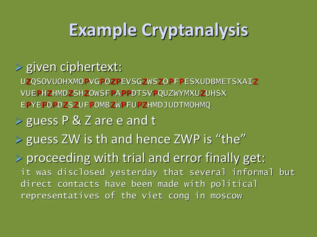 example cryptanalysis