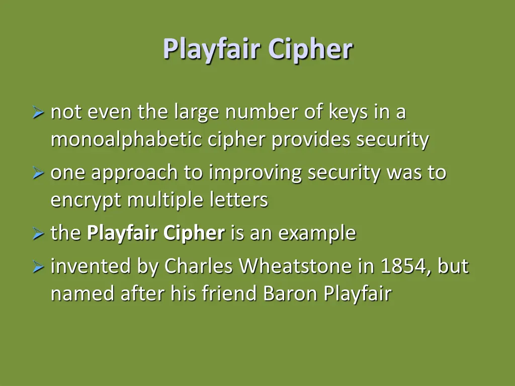 playfair cipher