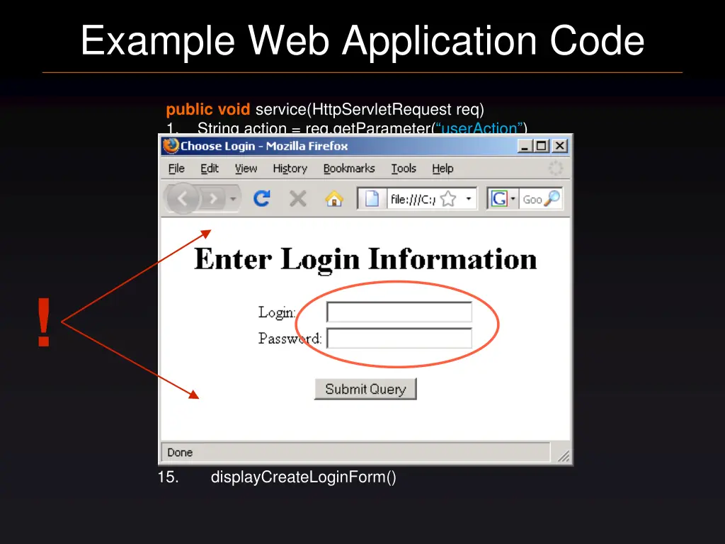 example web application code