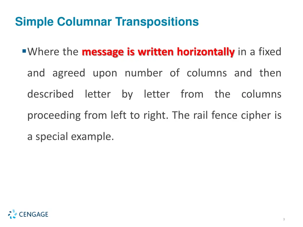 simple columnar transpositions