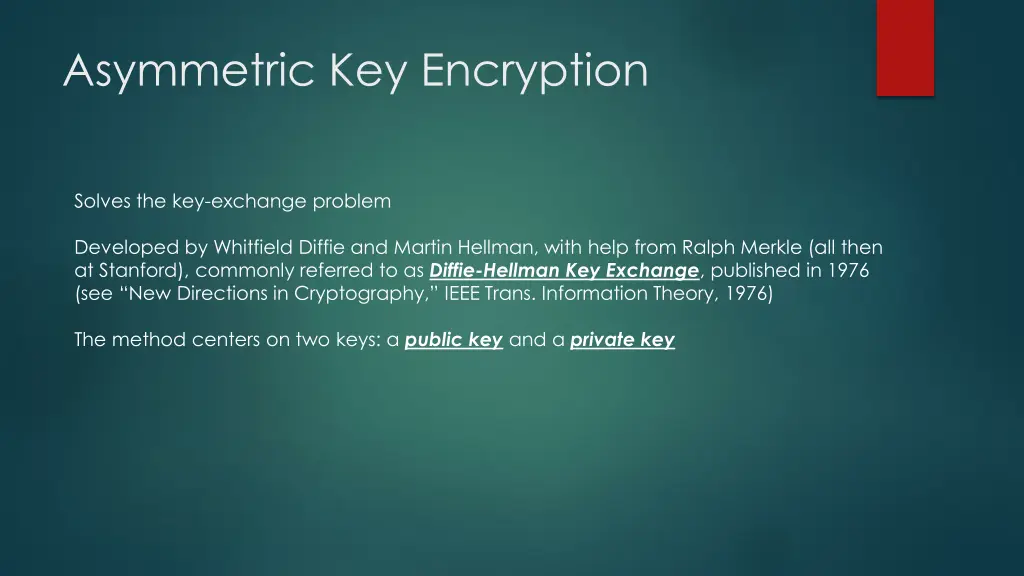 asymmetric key encryption