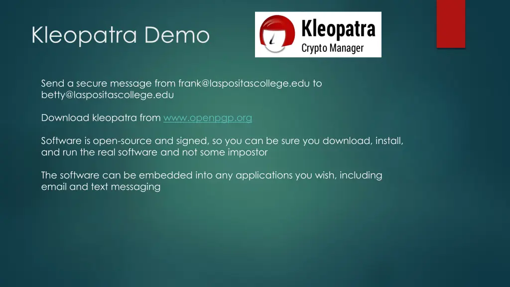 kleopatra demo