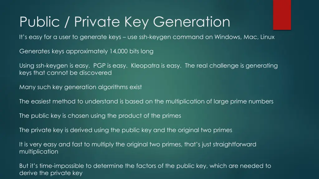 public private key generation