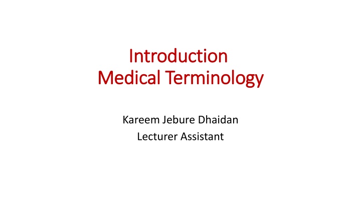 introduction introduction medical terminology