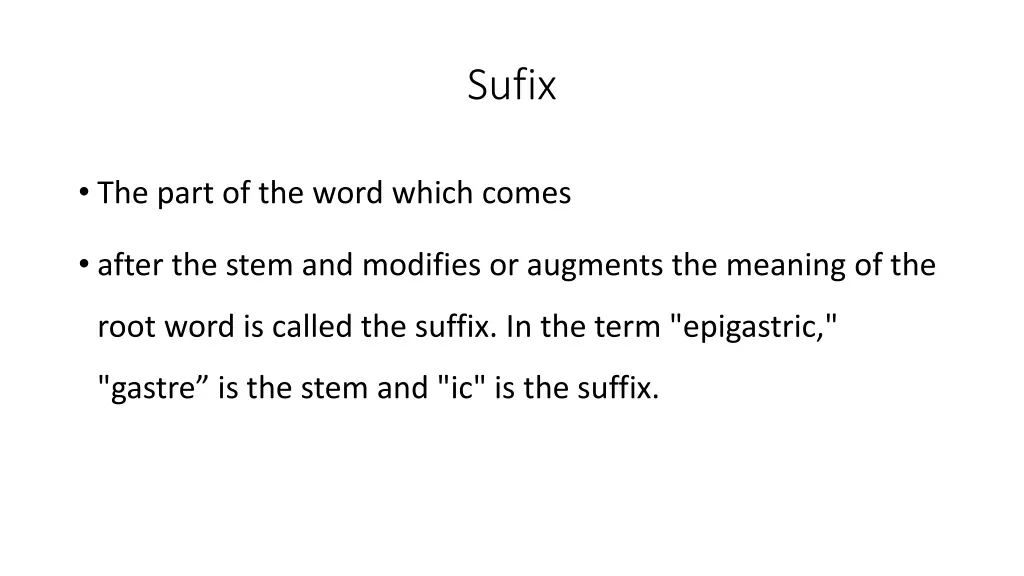 sufix